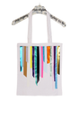 Foil Stripes Tote Bag – Multilayer Foil Print Handmade