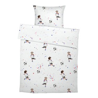 Kinderbettwäsche „Fussball Niederlande“ – Musselin oder Satin | OEKO‑Tex | Handgefertigt