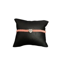 Friendship Bracelet with Rhinestone Heart – Hand-knotted & Adjustable — Ansicht 5