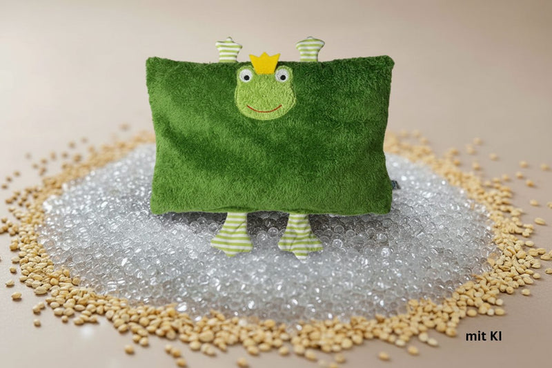 Bio Kuschelkissen Frosch – GOTS Bio-Baumwolle | Spelzfüllung | Optional gewichtet — Ansicht 8
