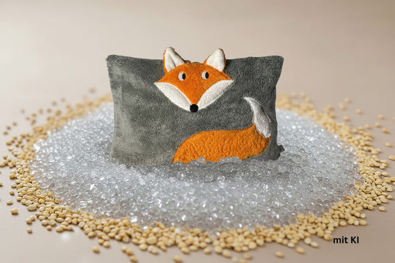 Bio Kuschelkissen Fuchs – GOTS Bio-Baumwolle | Spelzfüllung | Vegan — Ansicht 15