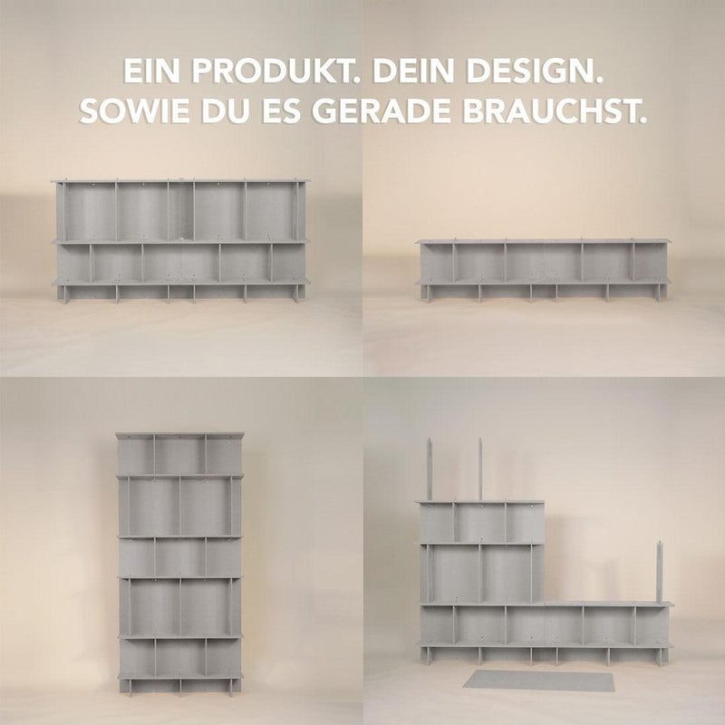 CLIPHUT Modulares Möbelset – 61 Teile flexibel kombinierbar, MDF-Holz — Ansicht 8