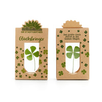 Glücksbringer – Echtes vierblättriges Kleeblatt in Glas — Ansicht 6