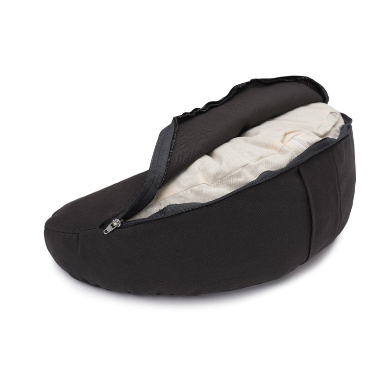 Glückssitz® MOND Meditationskissen – 100 % Baumwolle halbrund — Ansicht 8