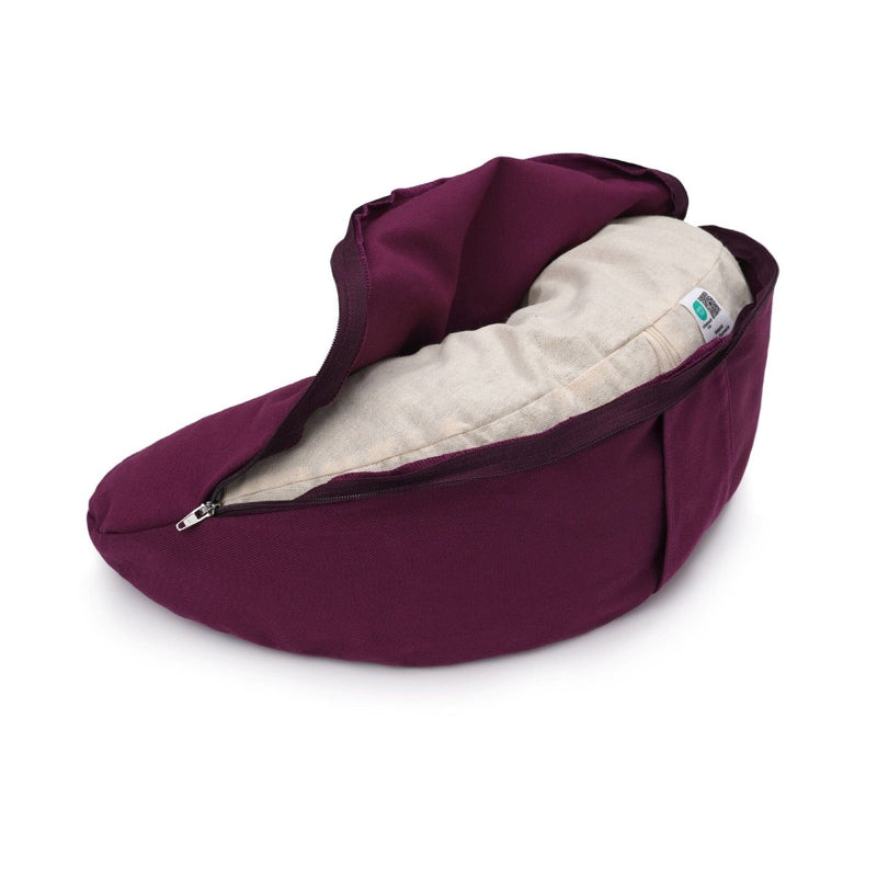 Glückssitz® MOND Meditationskissen – 100 % Baumwolle halbrund — Ansicht 4
