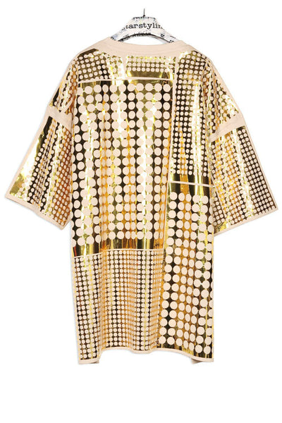 Foilover Gold-Mirror Bigshirt – Glossy Mirror Allover Unisex