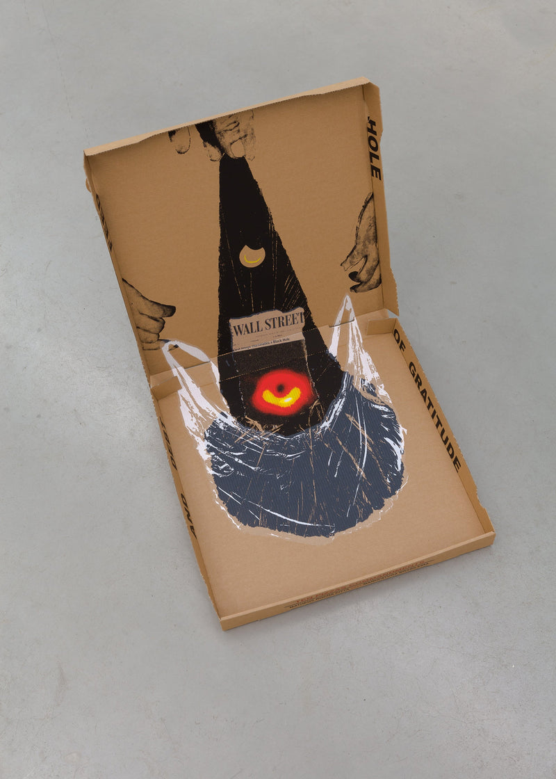 Feed by Matheus Rocha Pitta – Screen print on pizza box — Patroa Studio