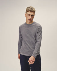 Men's Striped Long-Sleeve Shirt made from Organic Cotton & Recycled Polyester – Fairly Produced — Ansicht 2