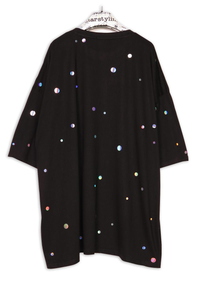 Starstyling Holo Dots Bigshirt – Holografische Punkte, Unisex Oversize — Ansicht 3