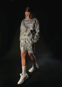 Starstyling Pills Allover Hoody – Unisex Metallic/Holo/Ice Foil Relaxed Fit — Ansicht 1