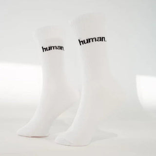 human. Statement Socken – Bio-Baumwolle | EU-Produktion | Statement für Menschlichkeit