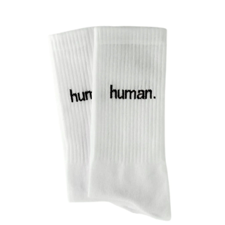 human. Statement Socken – Bio-Baumwolle | EU-Produktion | Statement für Menschlichkeit