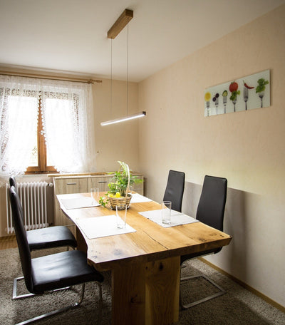 LED Hanging Lamp LANTERNA – Wood, handcrafted Black Forest