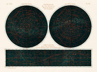 Night Sky Constellations Astronomical Chart Poster – Hand-printed Berlin — Ansicht 4