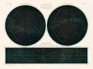 Night Sky Constellations Astronomical Chart