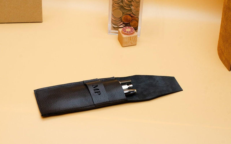 KATAAB Monogram Italian Leather Pencil Case – Handmade Berlin — Ansicht 5