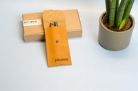 Italian Leather Monogram Pencil Case – Customizable — Ansicht 6