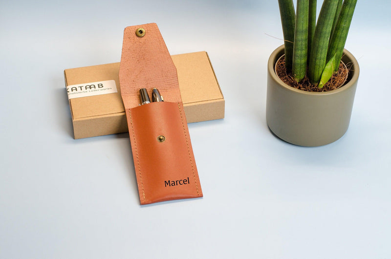 Monogram Leather Pen Case - customizable, size 15x7cm — Ansicht 6