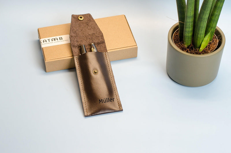 Monogram Leather Pen Case - customizable, size 15x7cm — Ansicht 5