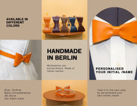 Engraved Leather Bow Tie – Handmade from Italian Leather | KATAAB — Ansicht 5