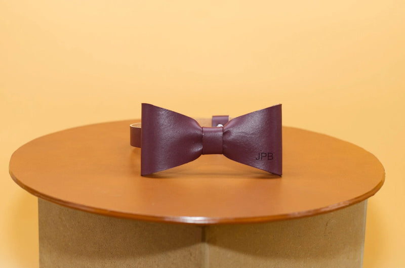 Engraved Leather Bow Tie – Handmade from Italian Leather | KATAAB — Ansicht 6
