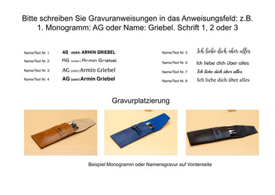 Personalizable Leather Pen Holder – Handcrafted in Berlin