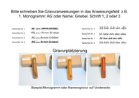 Leather Pen Sleeve with Name Engraving – Personalized Pen Case 17x3.5 cm — Ansicht 3