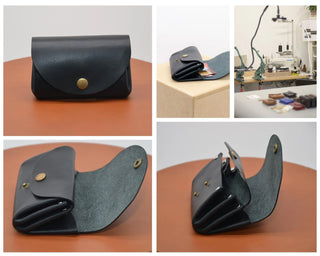 Minimalistisches Damen Portemonnaie – Handgemacht | Leder | nachhaltig