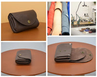 Small women's genuine leather handmade wallet Berlin minimalist — Ansicht 3