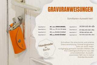 Eleganter Leder Schlüssel-Organizer, Schlüsselaufbewahrung mit Gravur, Handgefertigtes Schlüsseletui, Geschenk für Männer und Frauen