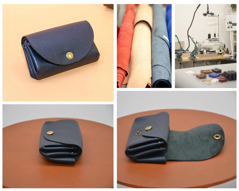 Small Women's Wallet Anthracite – Genuine Leather Handmade Berlin — Ansicht 2