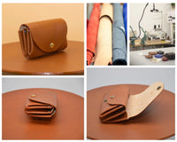 Small Women's Wallet Full-Grain Leather Handmade Berlin — Ansicht 3
