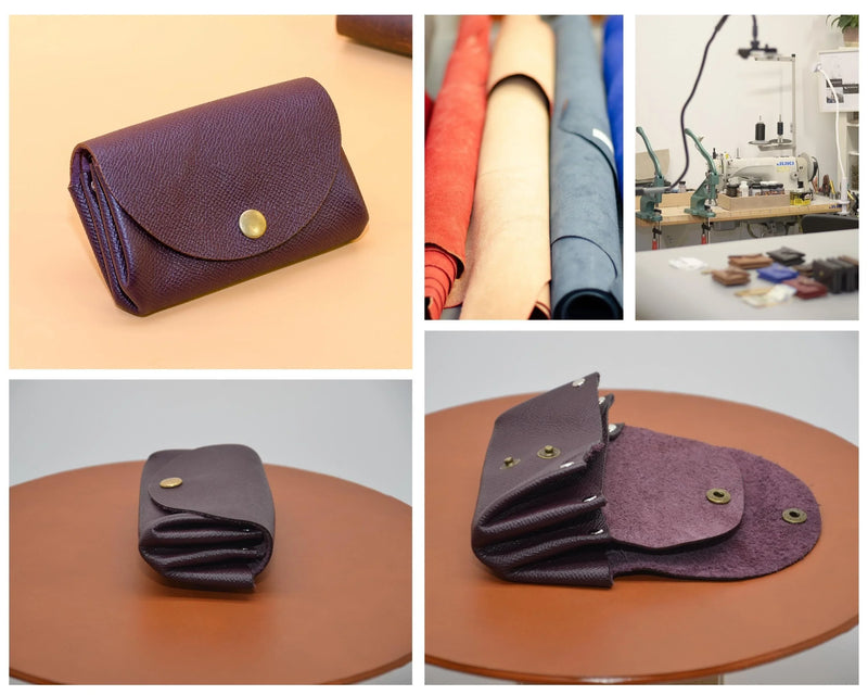Small ladies wallet genuine leather handmade KATAAB — Ansicht 2