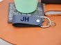Monogramm-Schlüsselanhänger mit Gravur – Personalisiert, italienisches Leder
