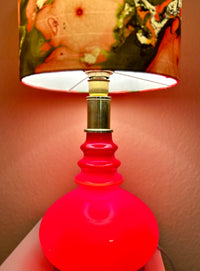 Restored Peill & Putzler Lamp Red Opal Glass Mid Century Table Lamp — Ansicht 2