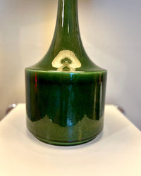 Vintage Kunstkeramik-Lampe – Bodenlampe Grün glasiert Mid Century Design — Ansicht 2