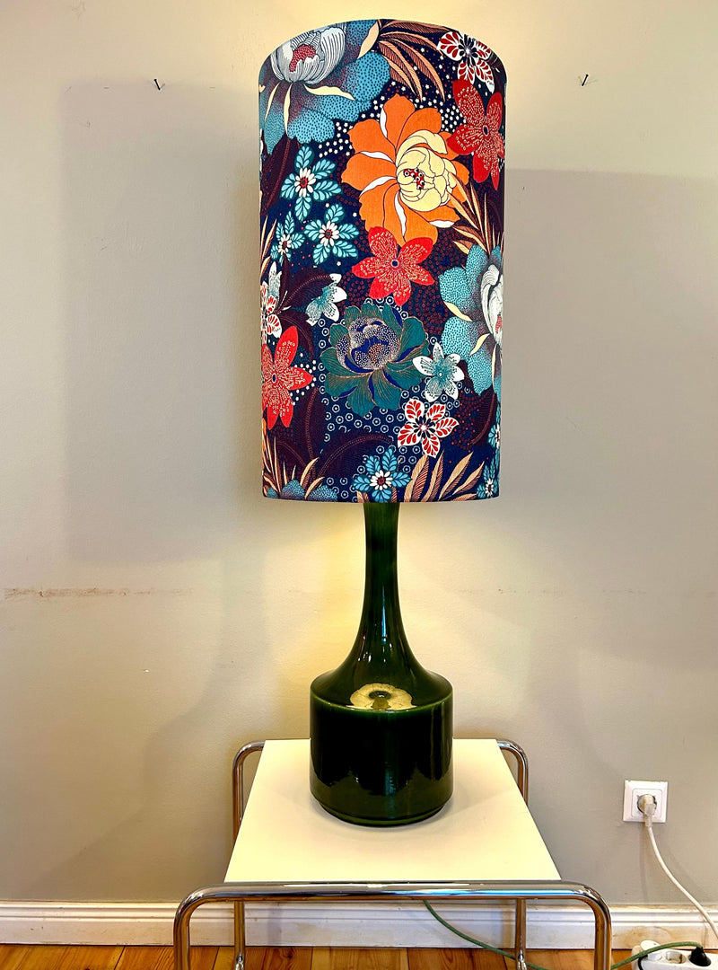 Vintage Kunstkeramik-Lampe – Bodenlampe Grün glasiert Mid Century Design — Ansicht 4