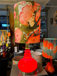 Restored Peill & Putzler Lamp Red Opal Glass Mid Century Table Lamp — Ansicht 5