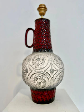 Große Bay-Keramik Lampe – Brutalismus | Fat Lava | Mid Century