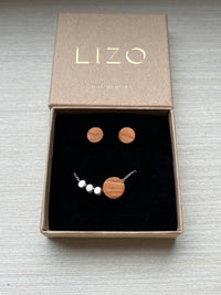 Short Necklace Olive Wood & Stainless Steel – handcrafted in Cologne — Ansicht 7