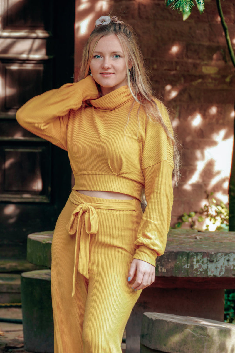 Aila Cropped Jumper amber turtleneck fitted sustainable — Ansicht 6
