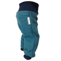Kinderhose aus Bio-Wolle – Wollwalk Blau, mitwachsend — Ansicht 2