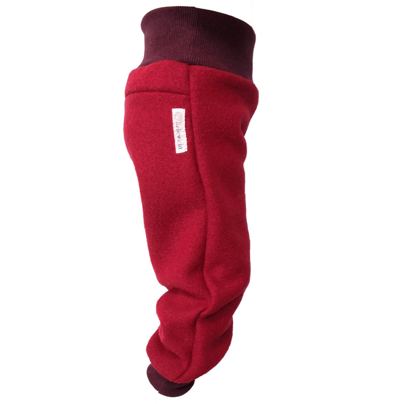 Kinderhose aus Bio-Wolle – Wollwalk, Rot, Mitwachsend — Ansicht 2