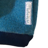 Organic Wool Jumper in Boiled Wool - Blue for Babies & Kids — Ansicht 4