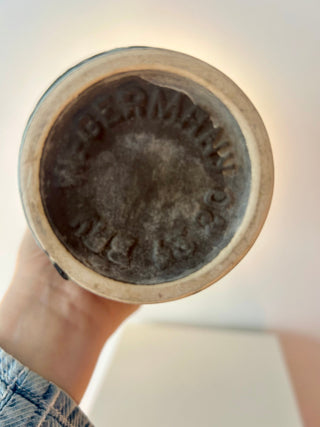 Kabellose Bodo Mans Lampe – sehr seltene Türkise Reliefkeramik | Akku & Fernbedienung | Mid Century