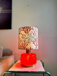 Peill & Putzler Table Lamp Opal Glass Red - Mid Century Design Vintage — Ansicht 3