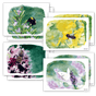 Set of 8 Watercolor Postcards – Insect Motifs on Recycled Paper