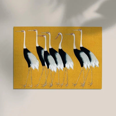 7 Japanese Red Crown Crane – Ogata Korin Fine Art Print Japanese motif