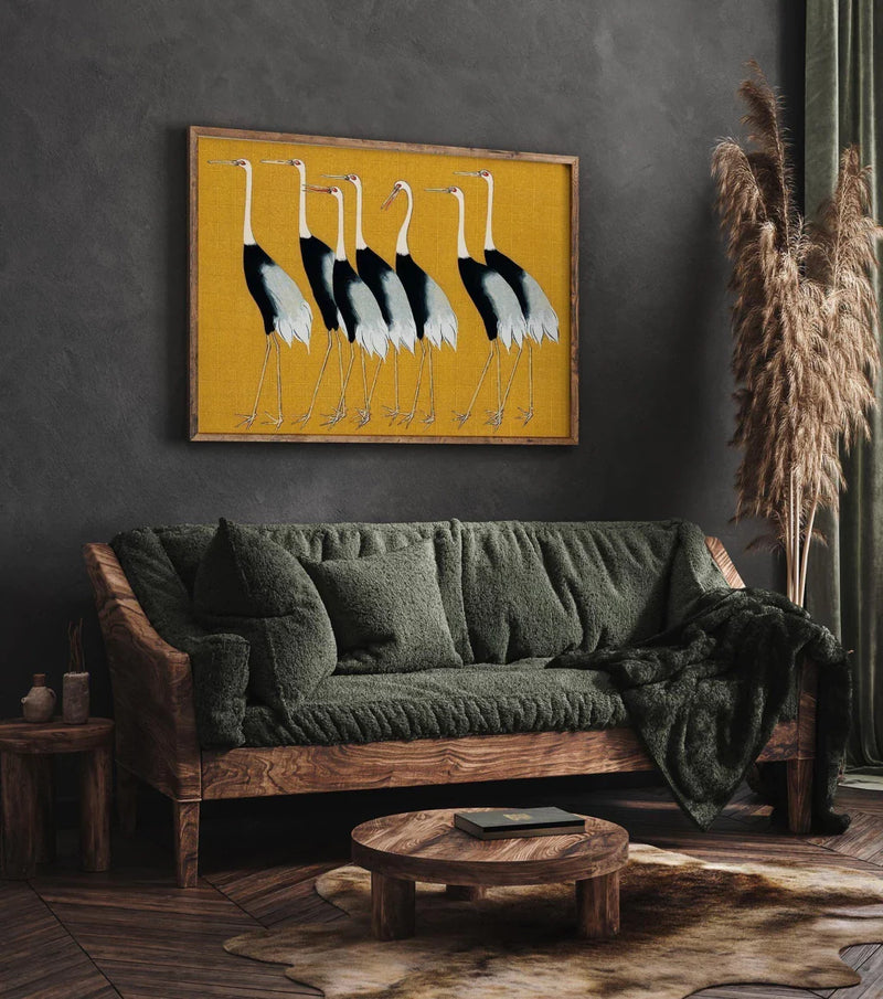7 Japanese Red Crown Crane – Ogata Korin Fine Art Print Japanese motif — Ansicht 2