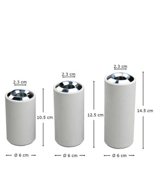 Twist Kerzenhalter mit Massangaben - 3er-Set von Siqual Design